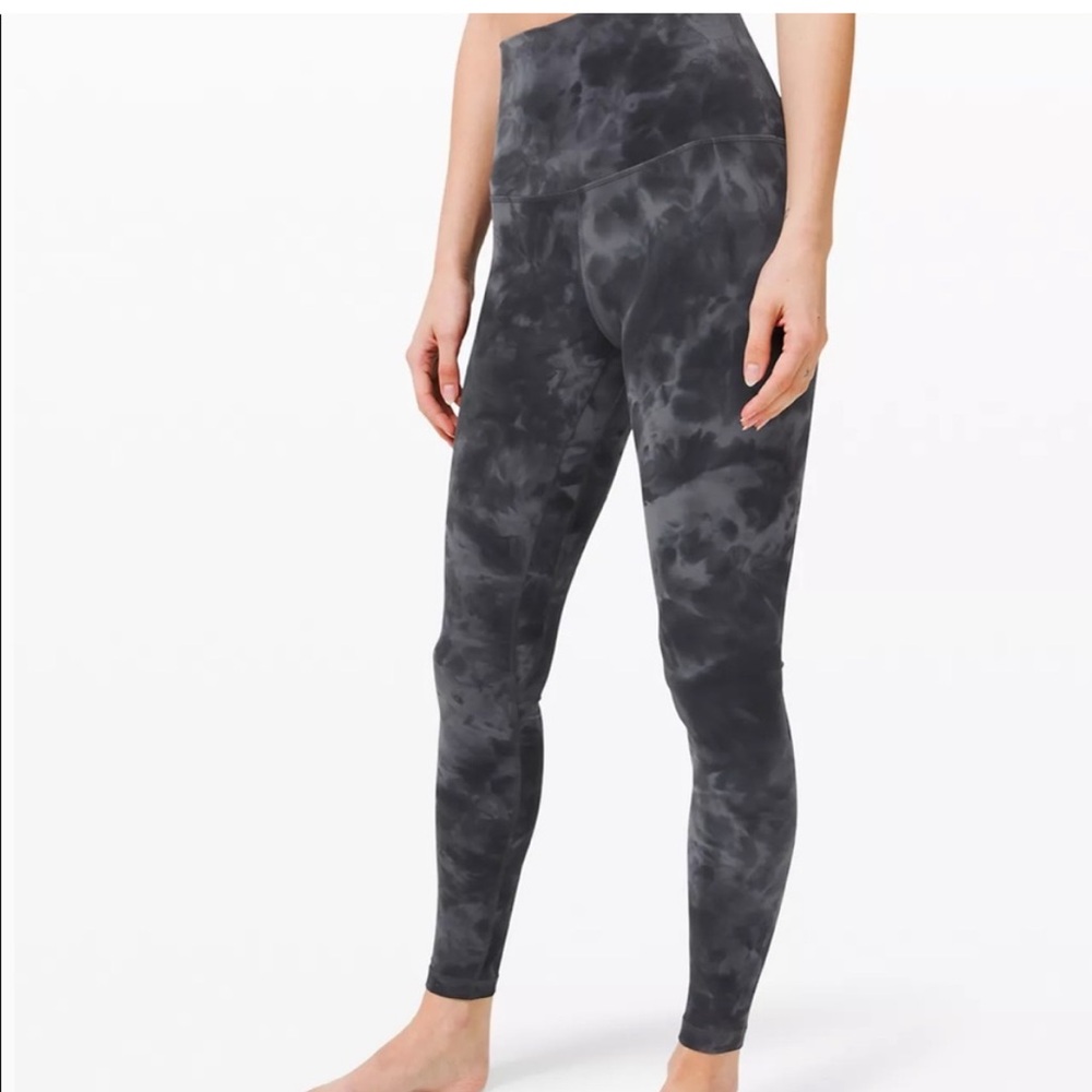 lululemon athletica Black Tie-Dye Leggings